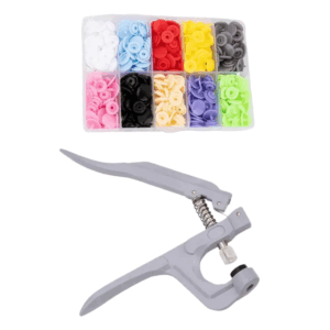 TENAZAS PARA SNAPS DE PLÁSTICO +100 SNAPS DE COLORES