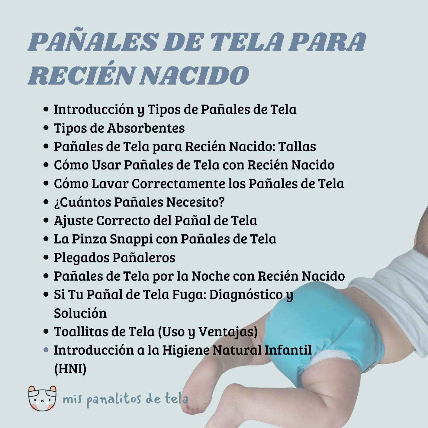 PACK COMPLETO DE PAÑALES DE TELA PARA RECIÉN NACIDO (CURSO ONLINE DE REGALO) - Imagen 3