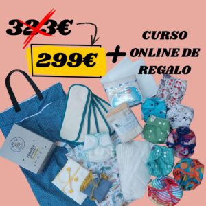 PACK COMPLETO DE PAÑALES DE TELA PARA RECIÉN NACIDO (CURSO ONLINE DE REGALO)
